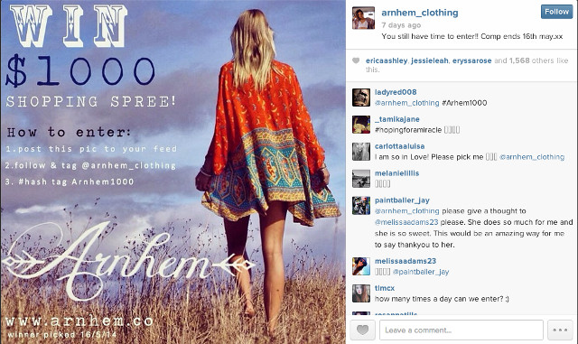 Arnhem Clothing Instagram