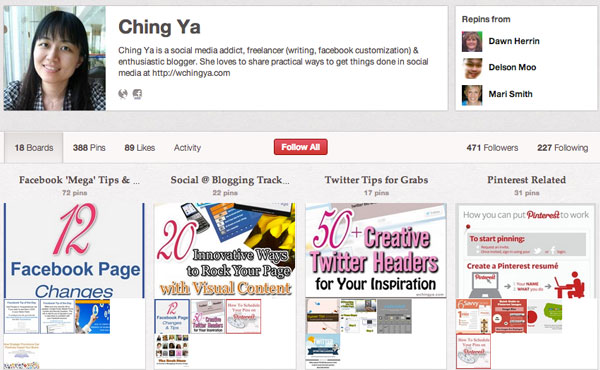 Ching Ya Social Media Infograhics on Pinterest