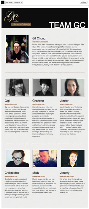 Facebook Team Profile for GC