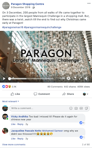 Paragon Social Media Marketing Campaign on FB