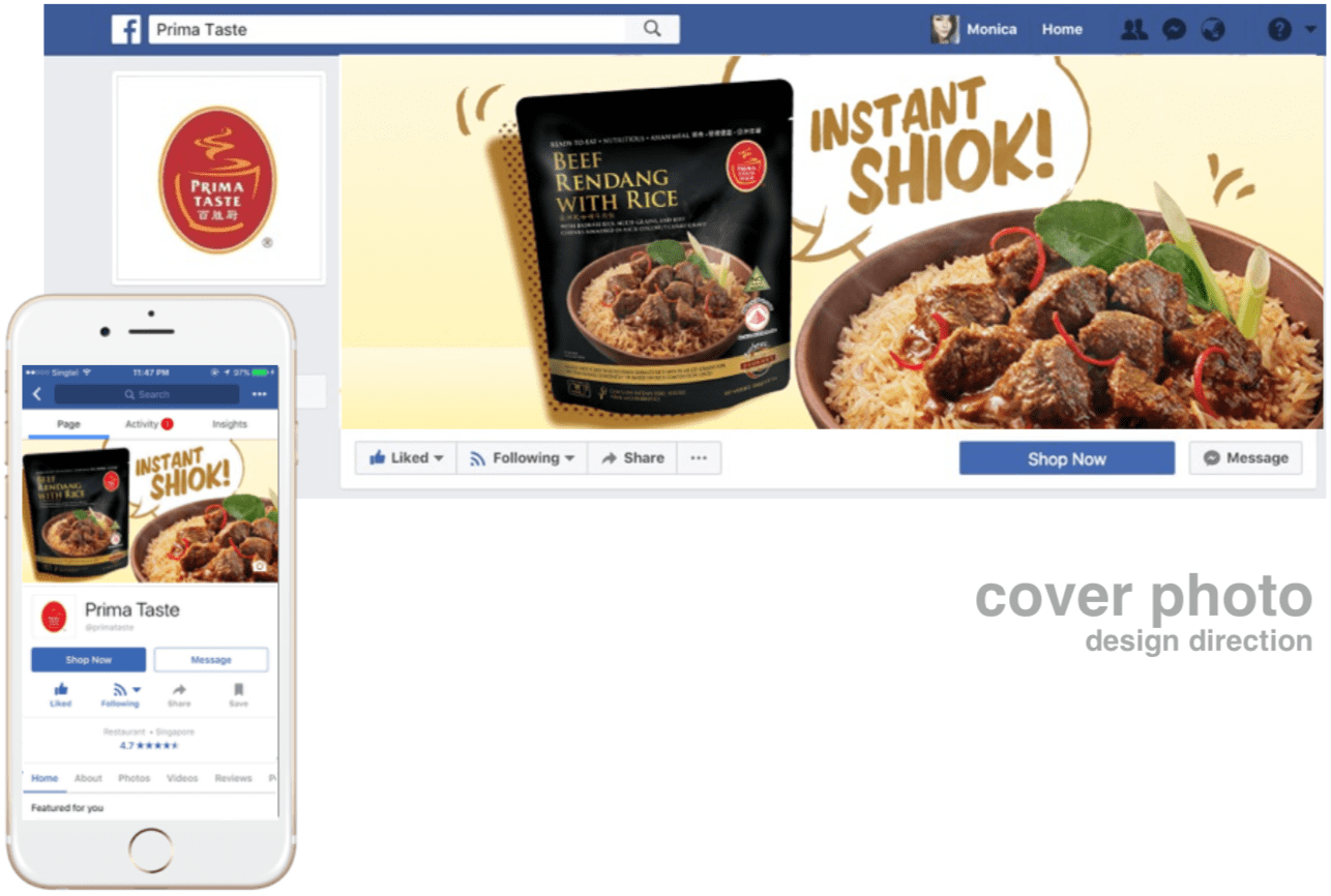 social media content strategy - cover photo of Primataste InstantShiok campaign - Hashmeta